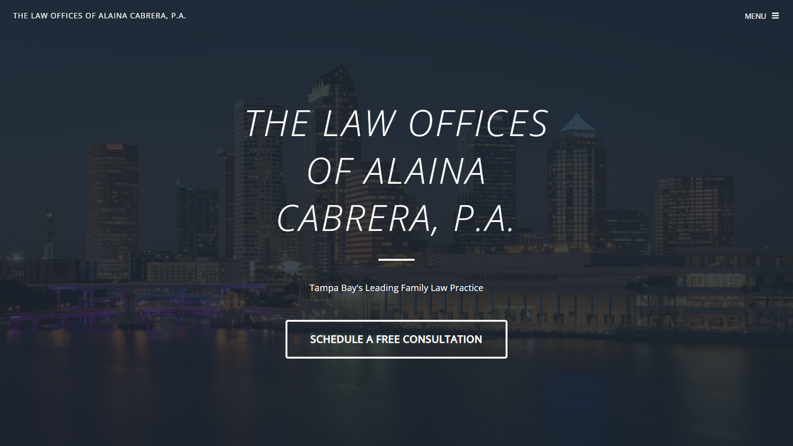 screenshot of a law office website